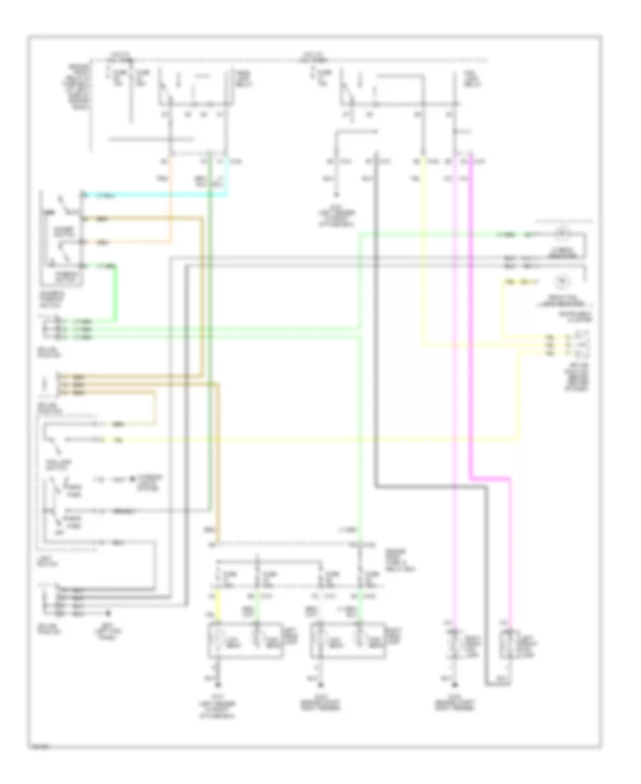 Headlight Wiring Diagram, without DRL for Daewoo Nubira CDX 1999