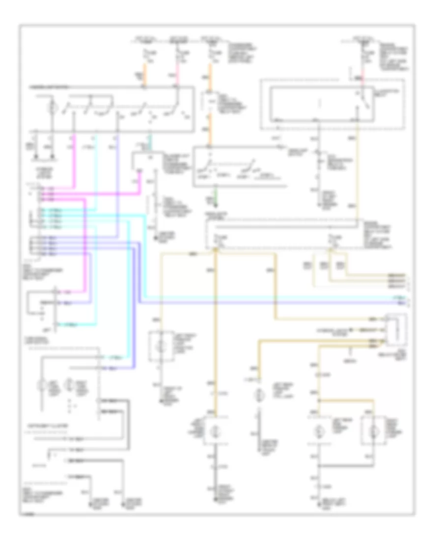 Exterior Lamps Wiring Diagram 1 of 2 for Daewoo Lanos S 2000