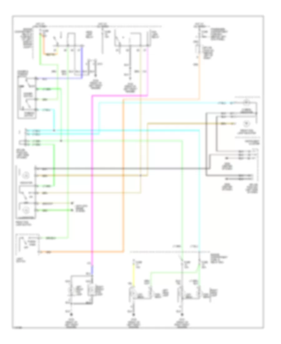 Headlights Wiring Diagram, without DRL for Daewoo Lanos S 2000