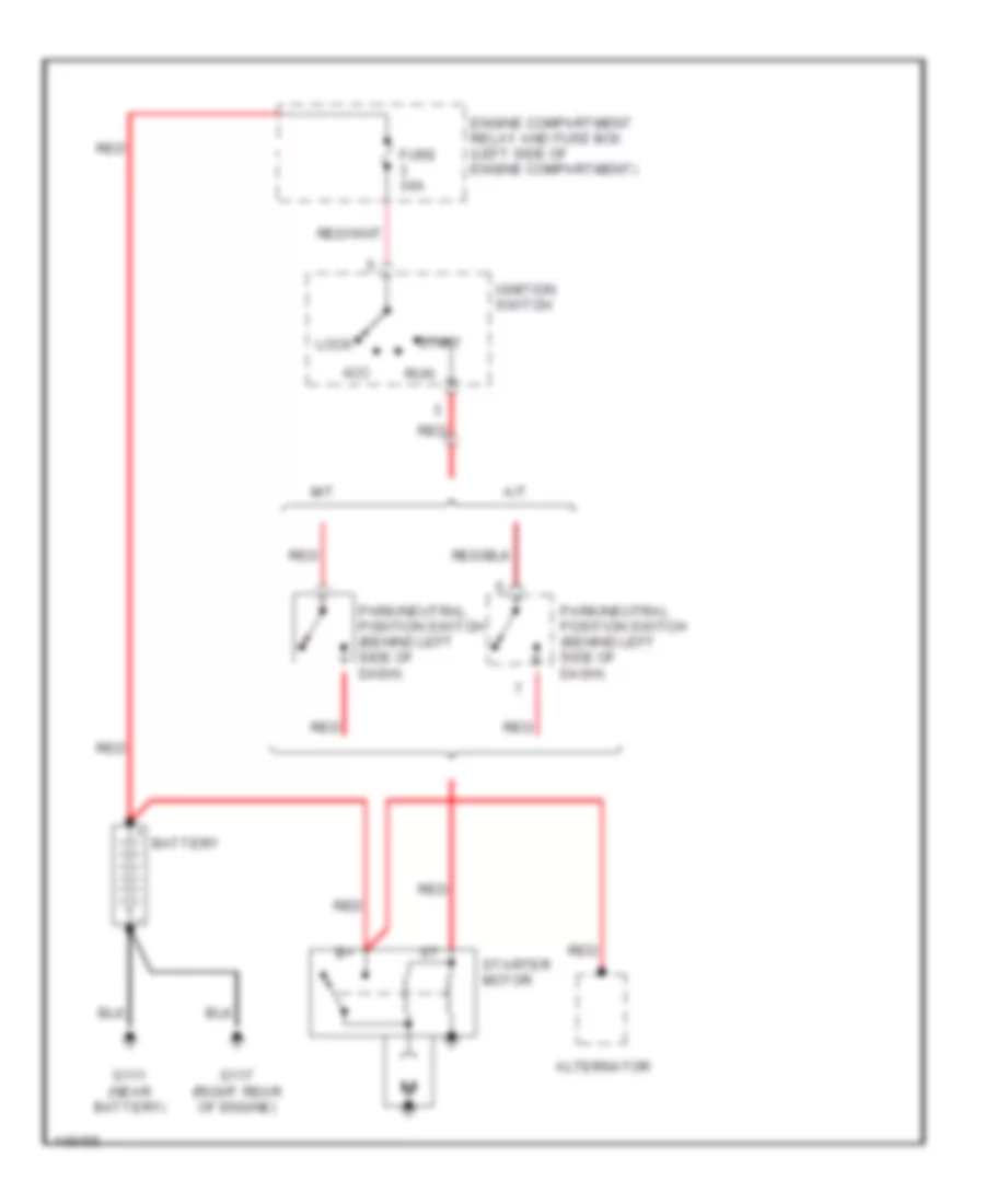 Starting Wiring Diagram for Daewoo Lanos SE 2000