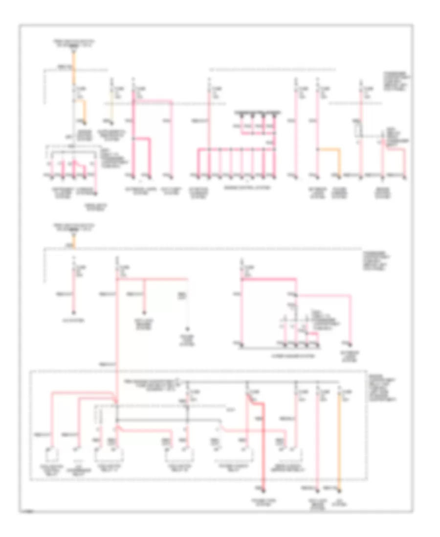 Power Distribution Wiring Diagram 2 of 2 for Daewoo Lanos SX 2000