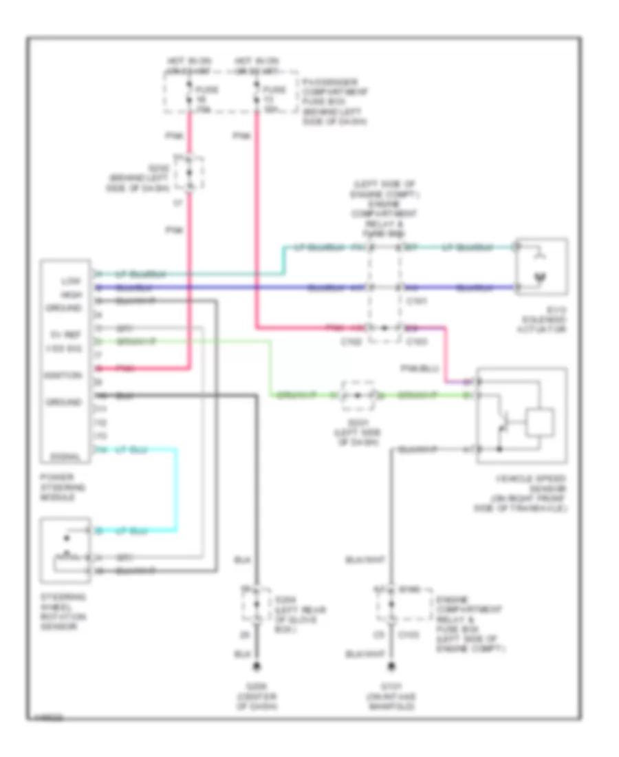 Electronic Power Steering Wiring Diagram for Daewoo Leganza CDX 2000