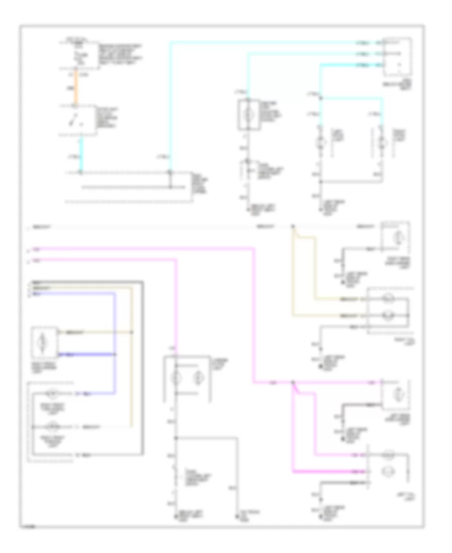 Exterior Lamps Wiring Diagram 2 of 2 for Daewoo Leganza CDX 2000