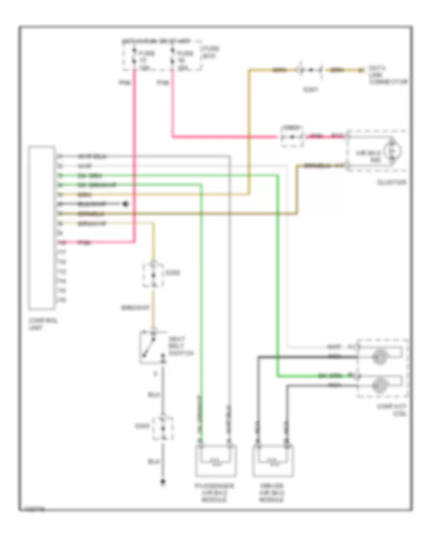 Supplemental Restraints Wiring Diagram for Daewoo Leganza CDX 2000