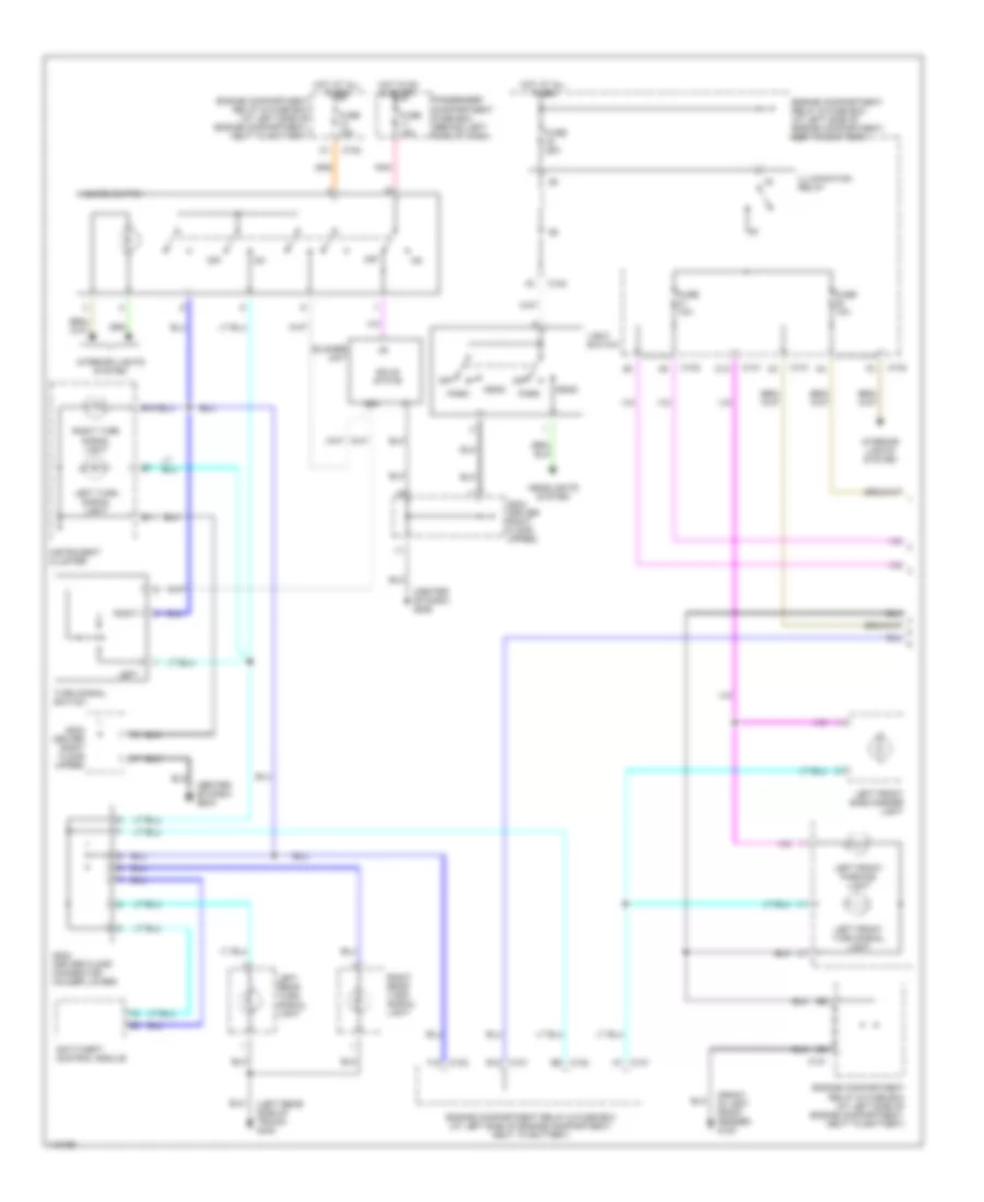 Exterior Lamps Wiring Diagram 1 of 2 for Daewoo Leganza SE 2000