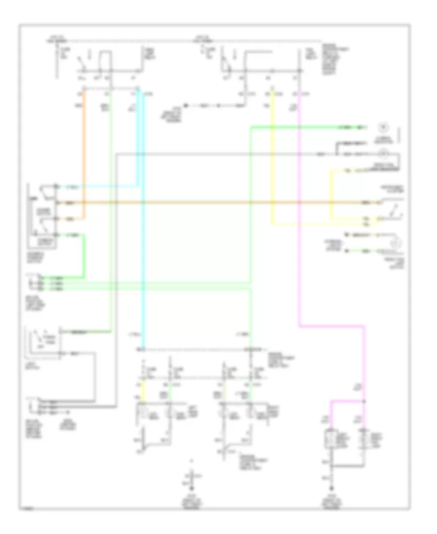 Headlights Wiring Diagram without DRL for Daewoo Leganza SE 2000