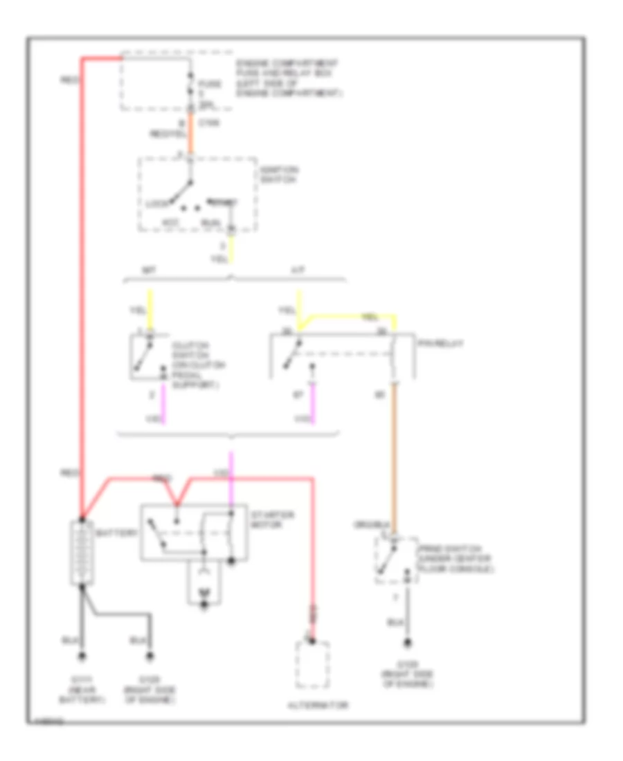 Starting Wiring Diagram for Daewoo Leganza SX 2000