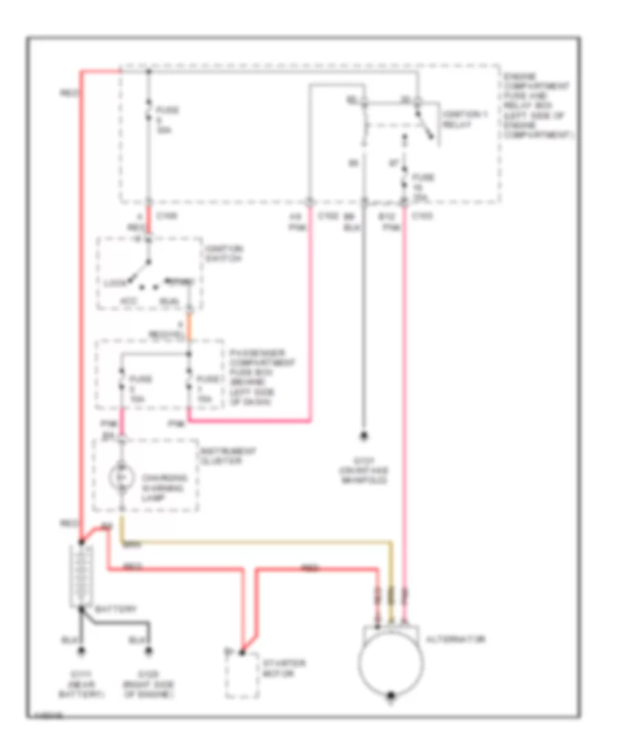 Charging Wiring Diagram for Daewoo Nubira CDX 2000