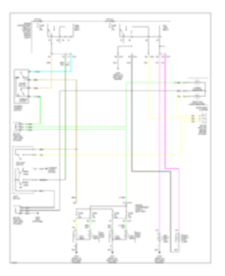 Headlights Wiring Diagram, without DRL for Daewoo Nubira SE 2000