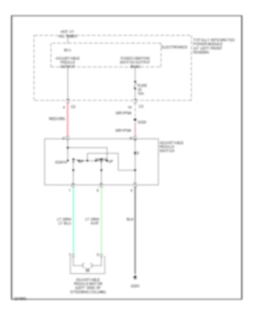 Электросхема регулировки положения педалей для Dodge Cab  amp; Chassis R3500 2006
