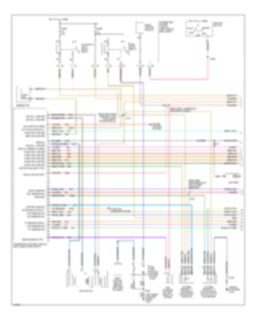 3.8L, Электросхема системы управления двигателя (1 из 3) для Dodge Grand Caravan SE 2002