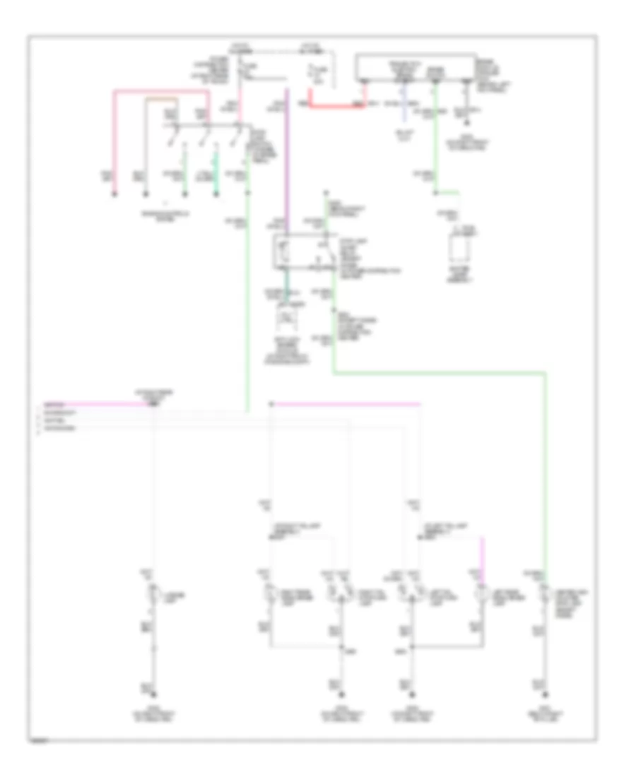Электросхема внешнего освещения, кроме 300C (2 из 2) для Dodge Charger Daytona R/T 2006