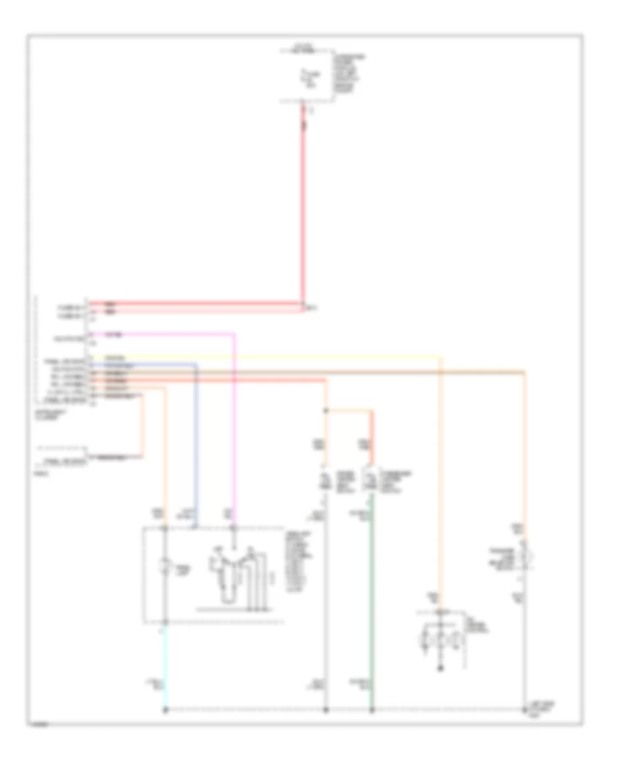 Электросхема подсветки приборов для Dodge Pickup R2002 1500
