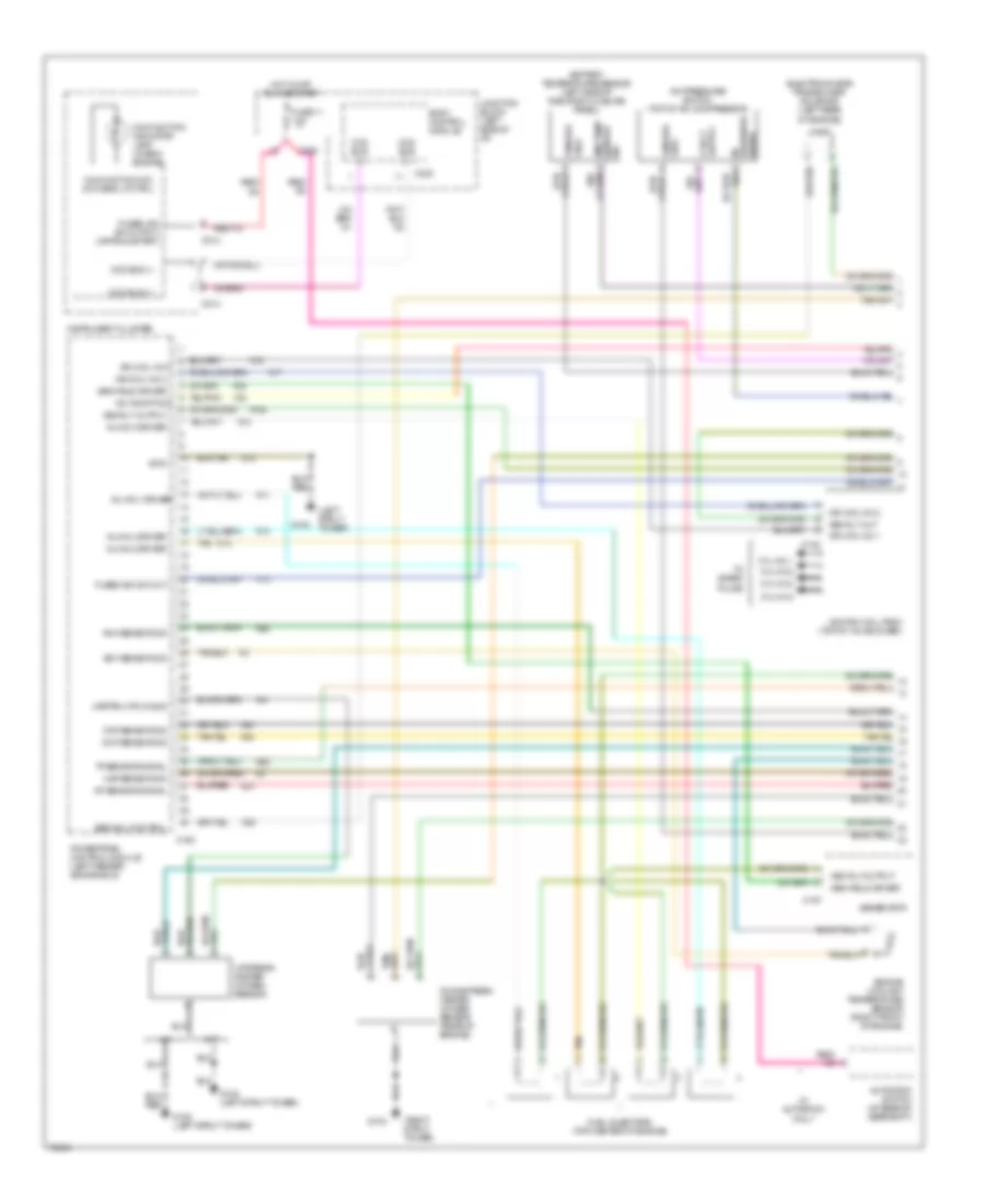 2.4L, Электросхема системы управления двигателя (1 из 4) для Dodge Stratus 1996