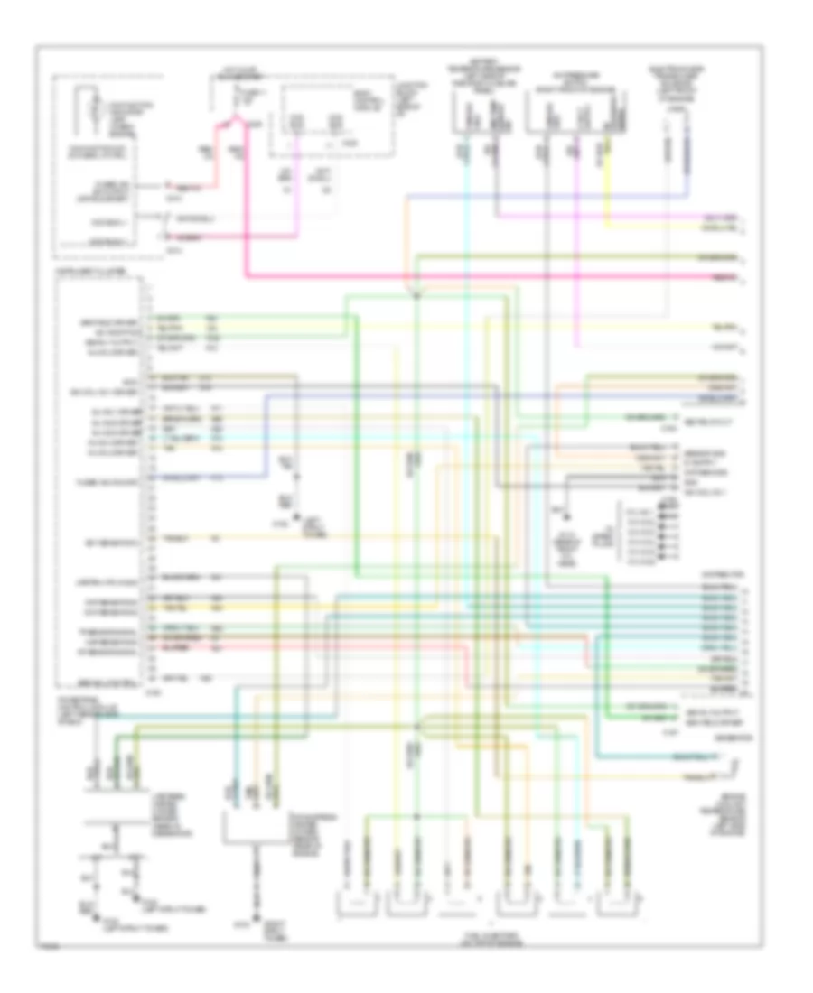2.5L, Электросхема системы управления двигателя (1 из 4) для Dodge Stratus 1996
