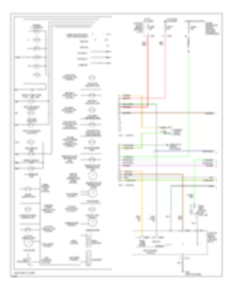 Электросхема панели приборов (1 из 2) для Dodge Stratus 1996