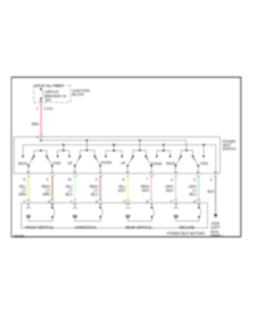 Электросхема привода сидений для Dodge Stratus 1996