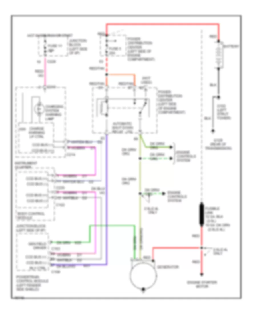 Электросхема Генератора для Dodge Stratus 1996