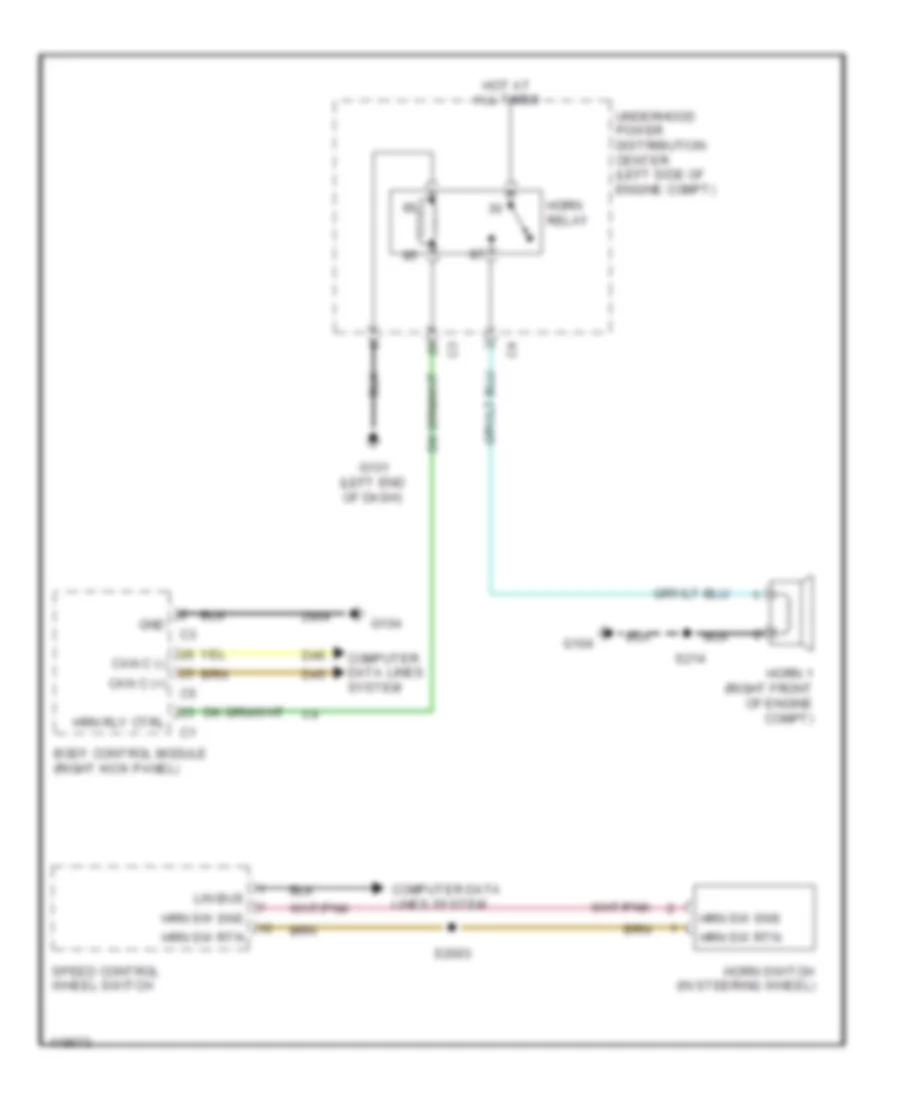 Электросхема звукового сигнал Гудка для Dodge Journey Limited 2014