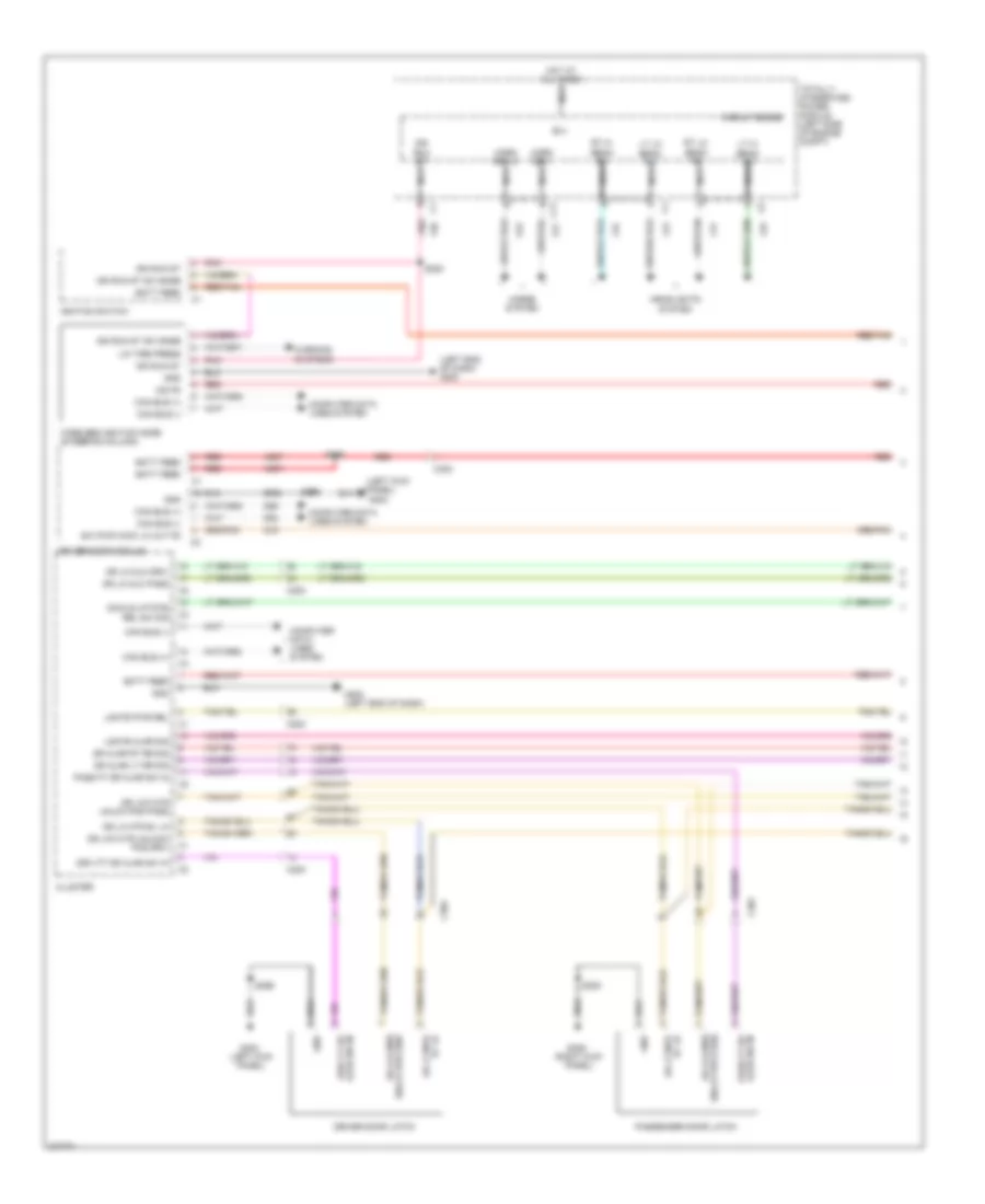 Электросхема центрального замка (1 из 2) для Dodge Avenger SE 2012