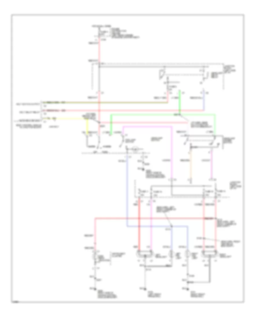Электросхема фар и противотуманных фар, без DRL для Dodge Intrepid 1997