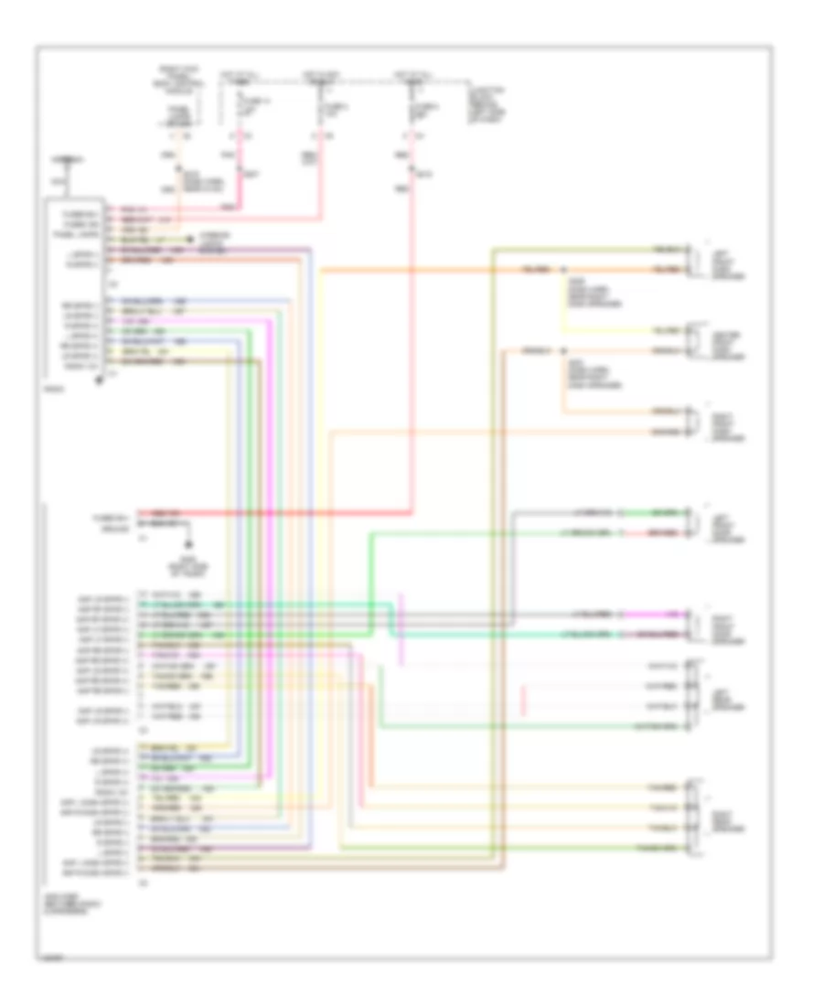 Электросхемы магнитолы, середина уровня для Dodge Intrepid 1997