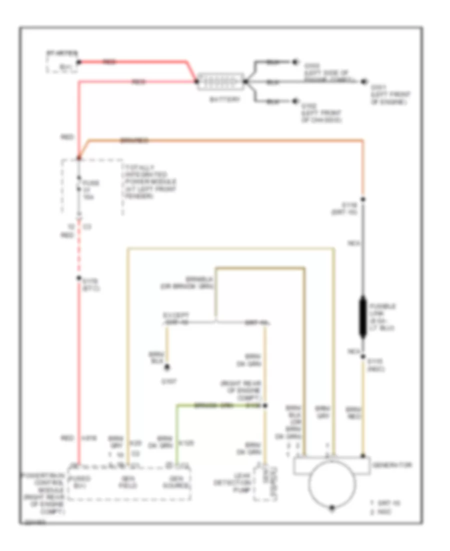 4.7L комбинированное топливо, Электросхема Генератора для Dodge Pickup R2006 1500
