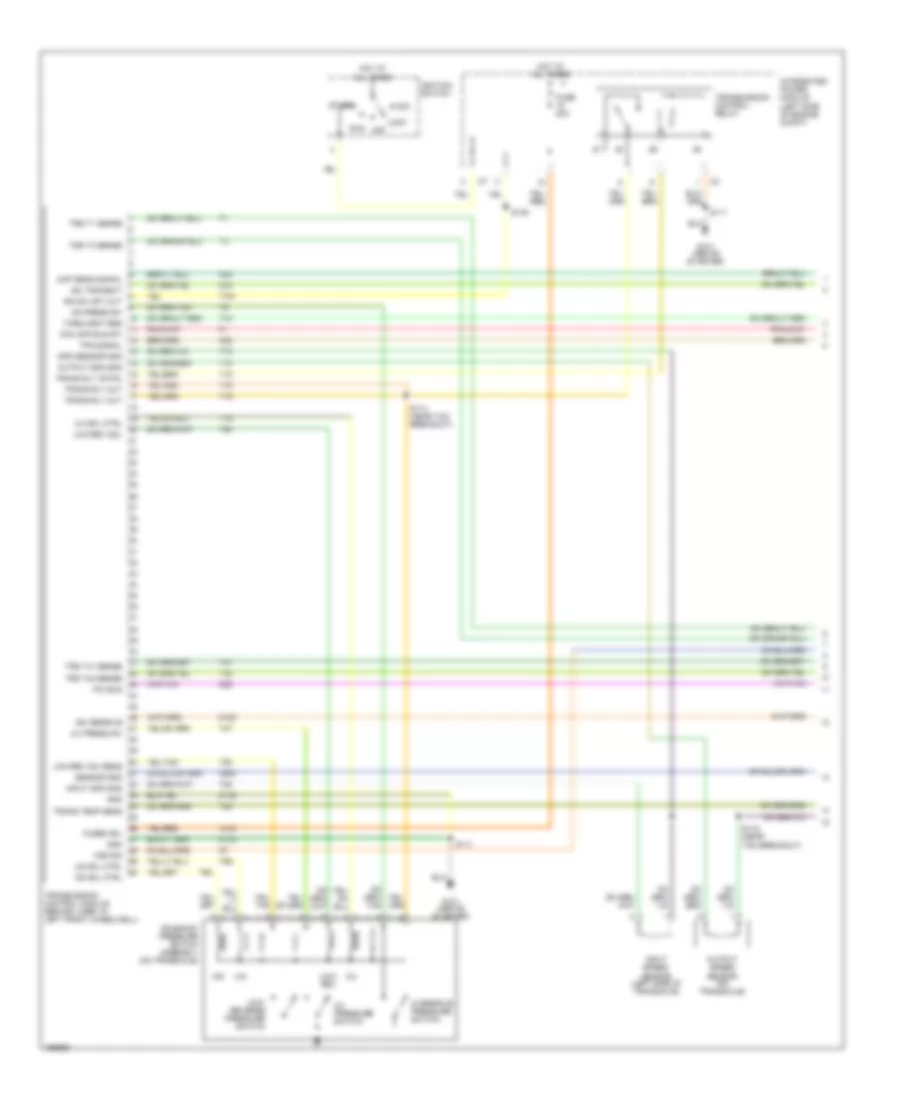 3.8L, Электросхема автоматической коробки передач АКПП (1 из 2) для Dodge Grand Caravan EL 2003