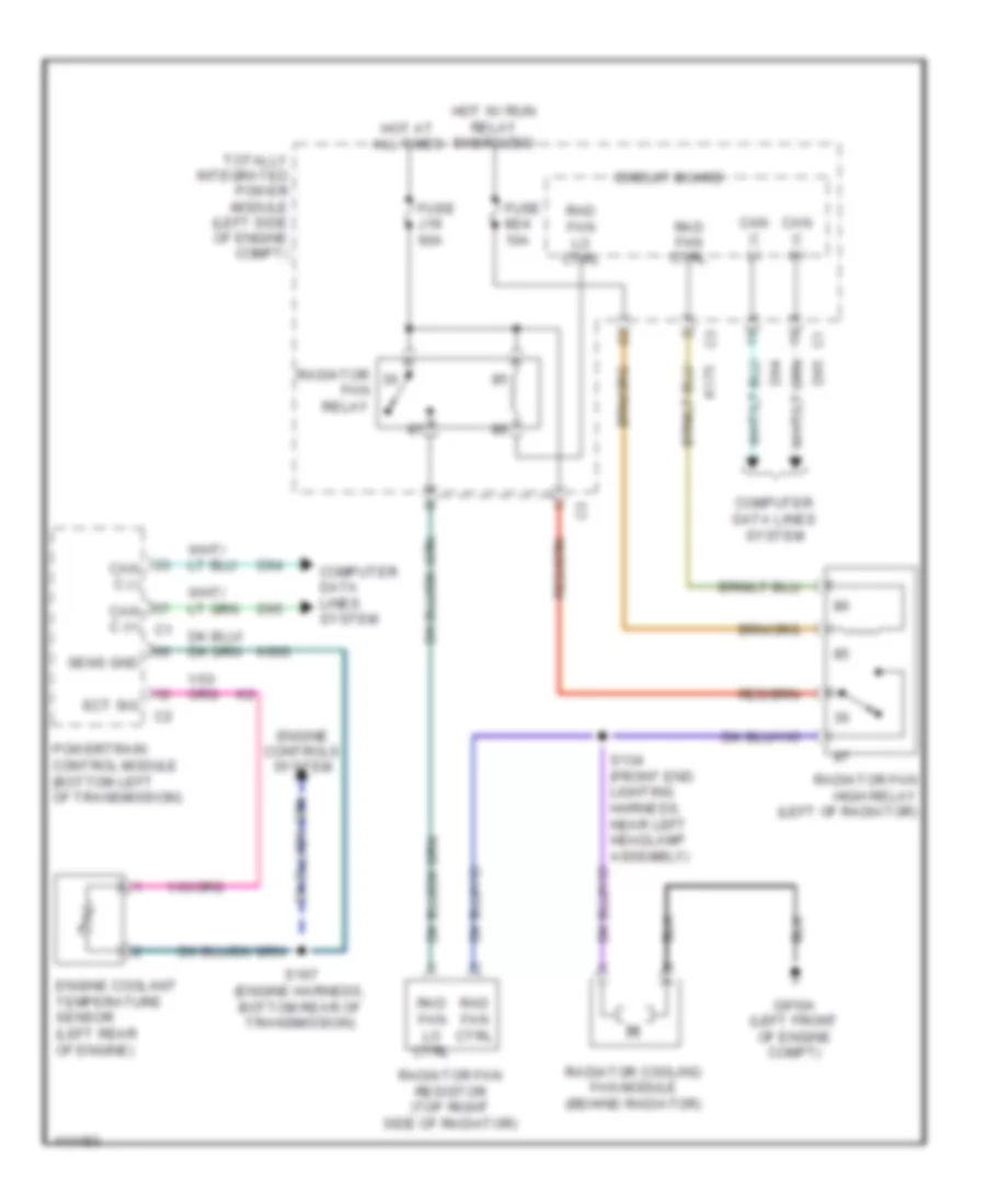 Электросхема системы охлаждения для Dodge Grand Caravan SE 2013