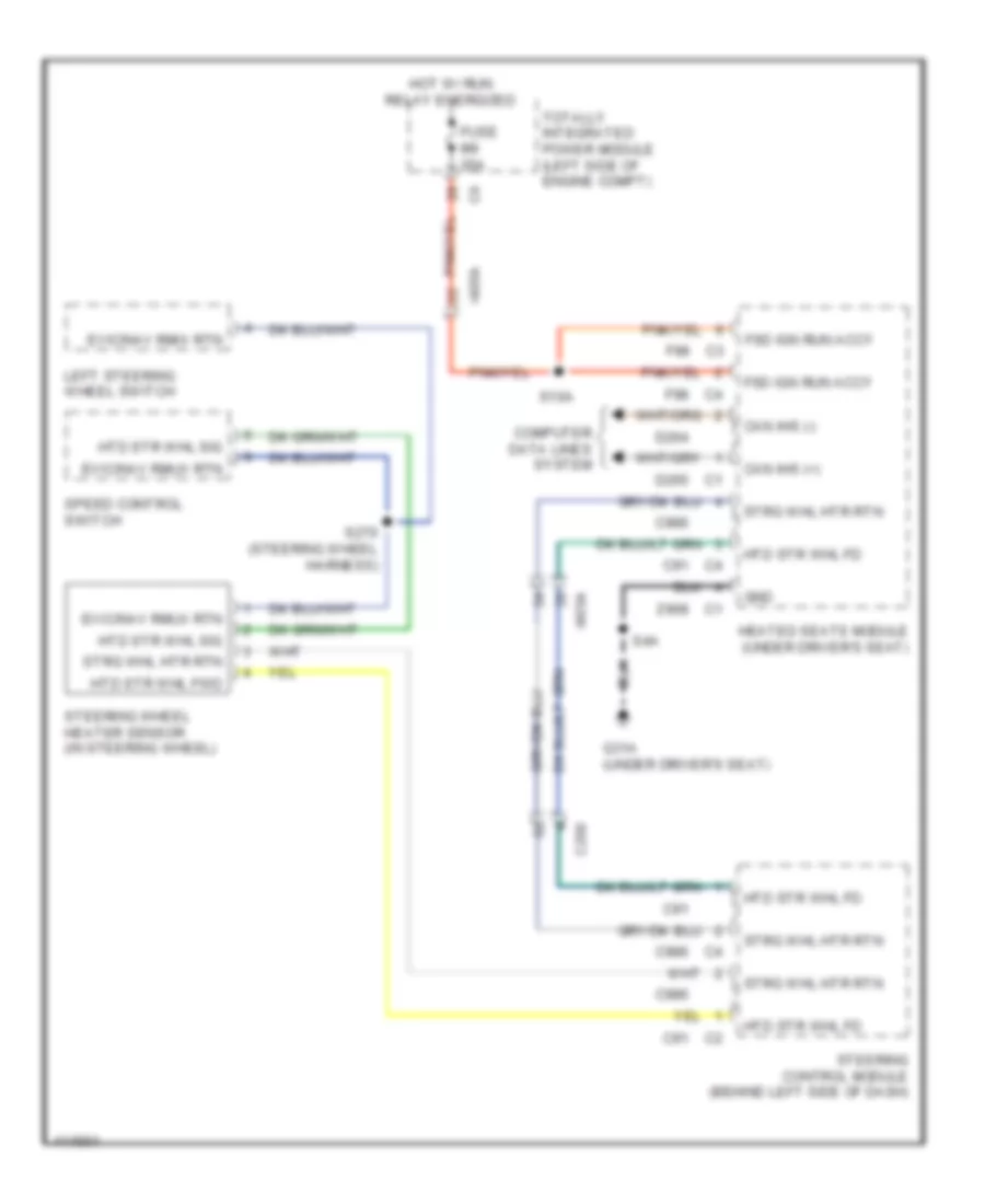 Электросхема подогрева руля для Dodge Grand Caravan SE 2013