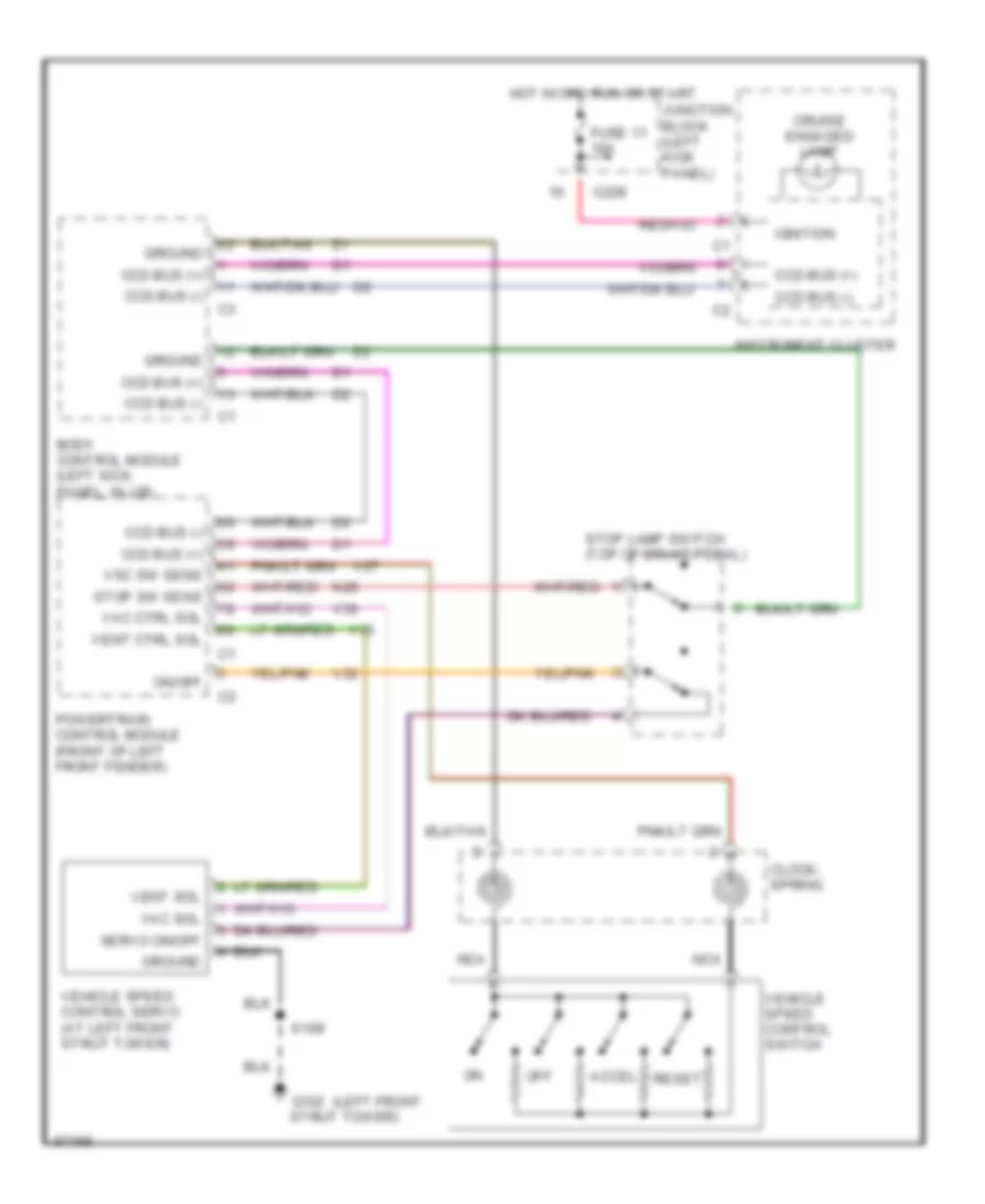 Электросхема системы круизконтроля для Dodge Stratus 1997