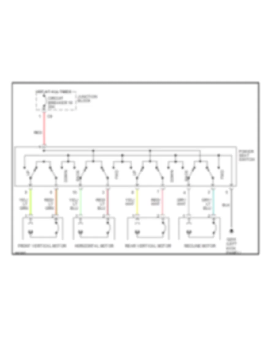 Электросхема привода сидений для Dodge Stratus 1997