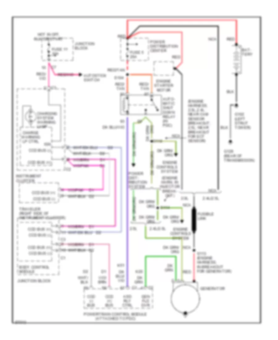 Электросхема Генератора для Dodge Stratus 1997