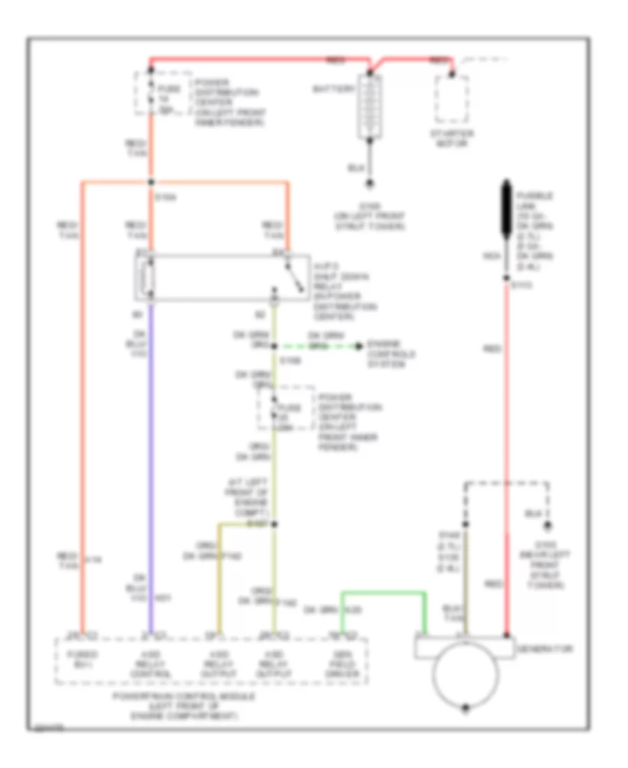 Электросхема Генератора для Dodge Stratus SXT 2006