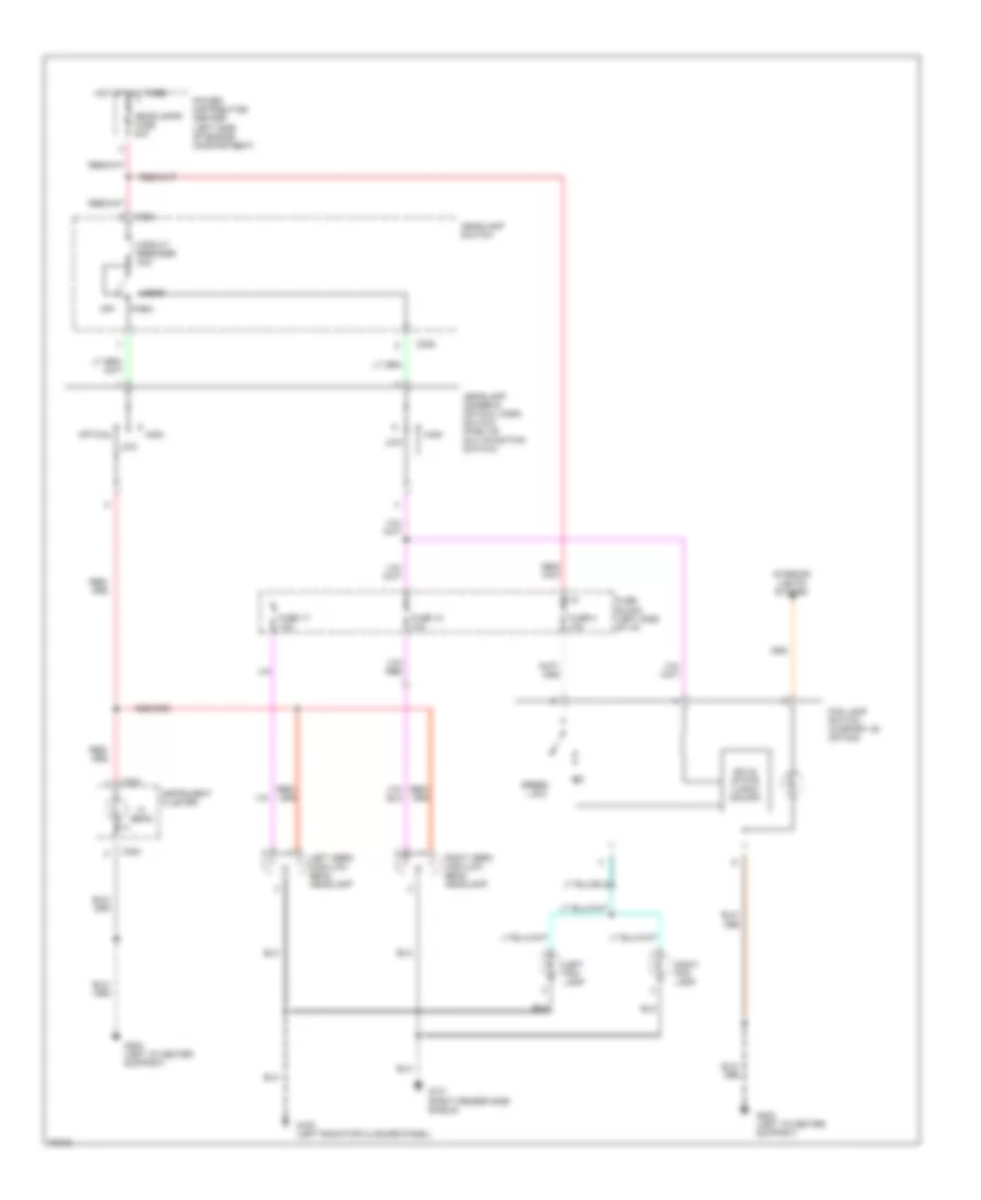 Электросхема фар и противотуманных фар, без DRL для Dodge Neon Sport 1995