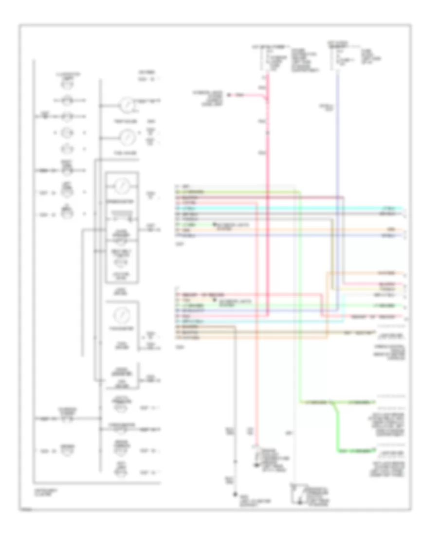 Электросхема панели приборов (1 из 2) для Dodge Neon Sport 1995