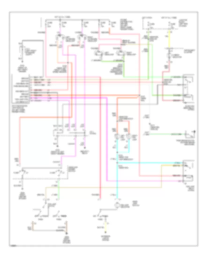 Headlight Wiring Diagram, withDRL & withQuad Headlights для Dodge Pickup R2001 2500
