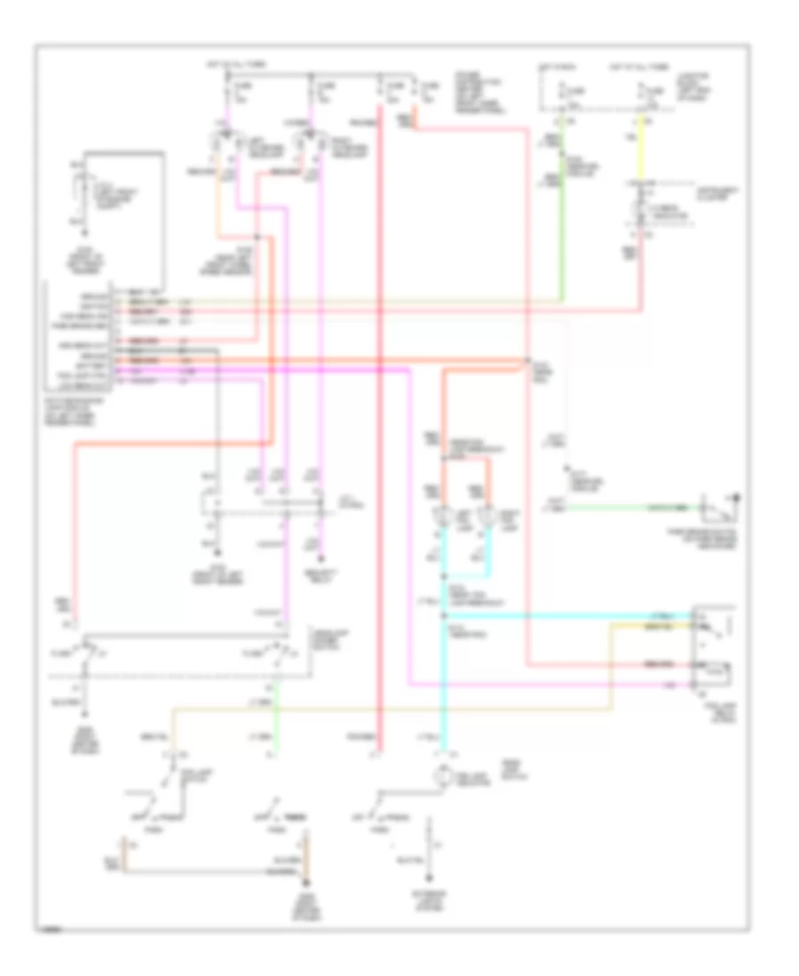 Headlight Wiring Diagram, withDRL & without Квадратические Фары для Dodge Pickup R2001 2500