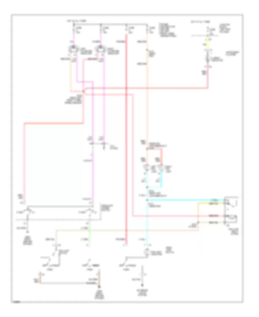 Headlight Wiring Diagram, without DRL & without Квадратические Фары для Dodge Pickup R2001 2500
