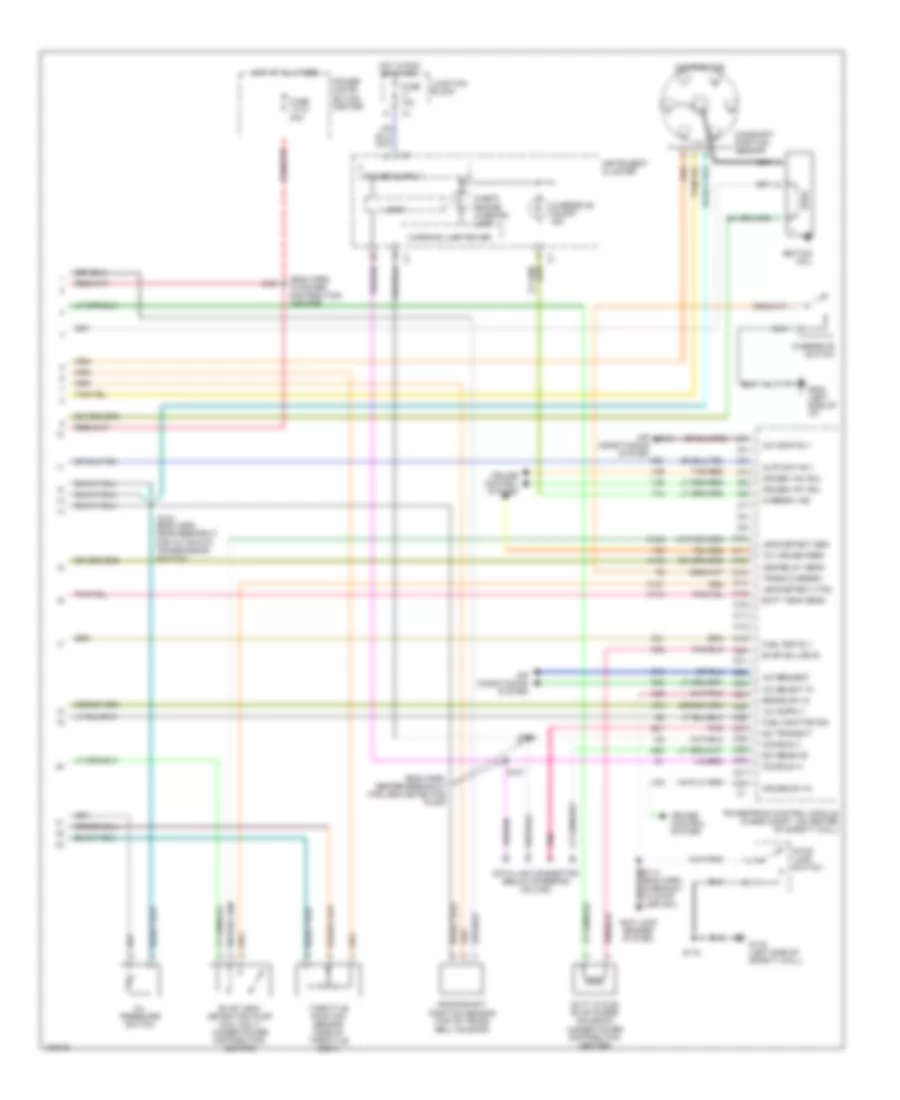 3.9L, Электросхема системы управления двигателя (3 из 3) для Dodge Ram Wagon B1998 3500