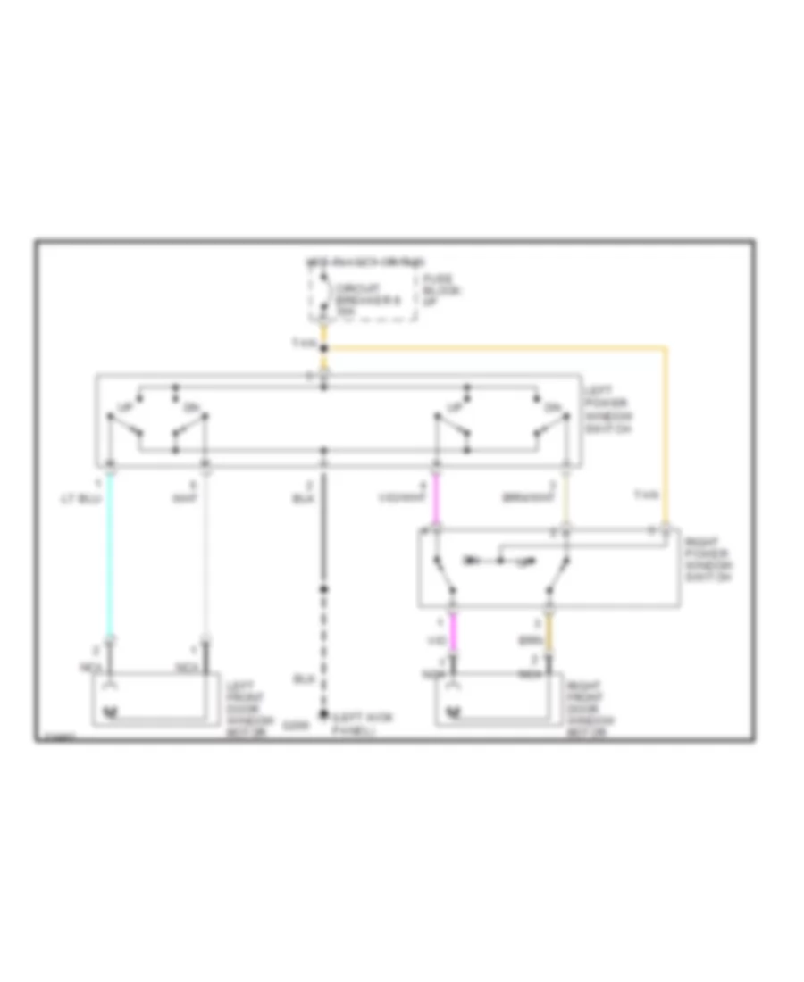 Электросхемы ПРИВОД СТЕКЛОПОДЪЕМНИКОВ Dodge Ram Wagon B1500 1995 Wiring Diagrams For Cars