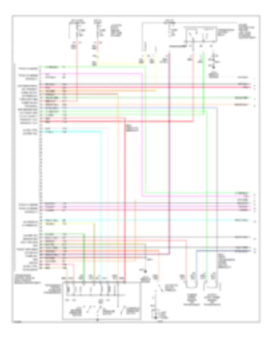 3.3L, Электросхема автоматической коробки передач АКПП (1 из 2) для Dodge Caravan LE 1999