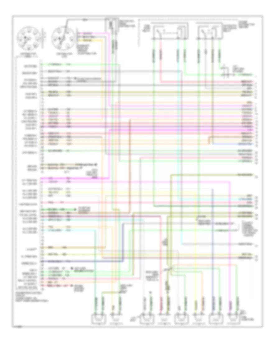 5.2L, Электросхема системы управления двигателя (1 из 3) для Dodge Dakota R/T 1999