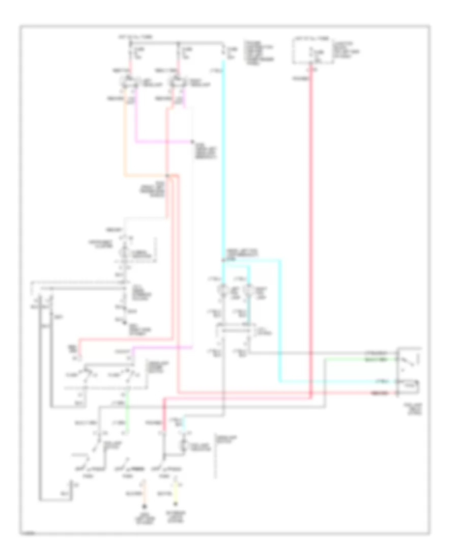 Headlight Wiring Diagram, without DRL & withTrack для Dodge Dakota R/T 1999