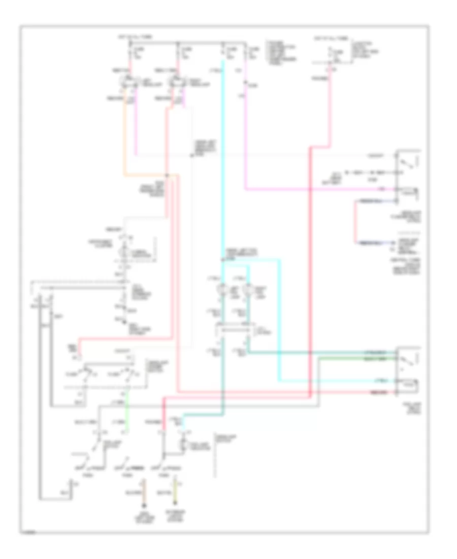 Headlight Wiring Diagram, without DRL & without След для Dodge Dakota R/T 1999