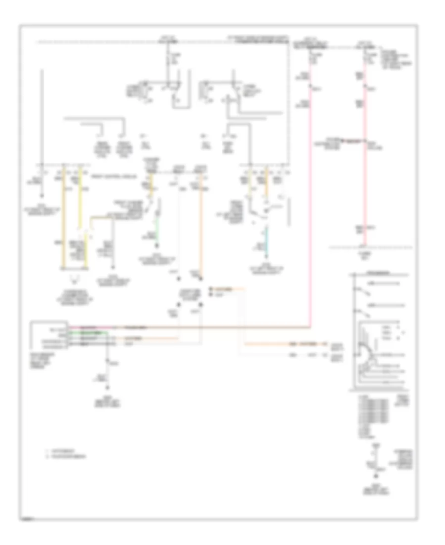 Электросхема передних стеклоочистителей дворников и омывателя лобового стекла для Dodge Magnum R/T 2007