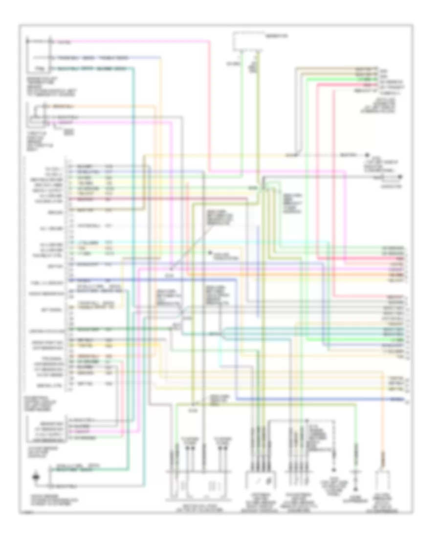 2.0L, Электросхема системы управления двигателя (1 из 3) для Dodge Neon 1999