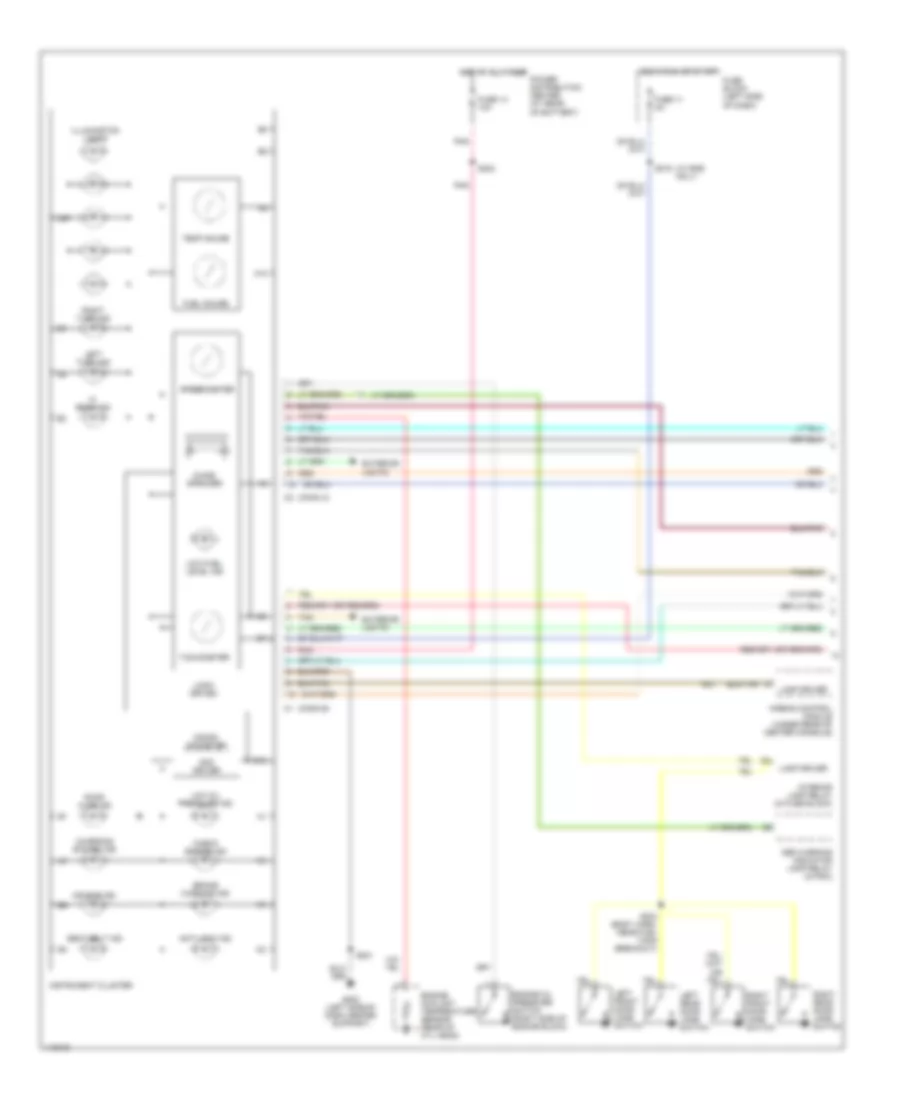 Электросхема панели приборов (1 из 2) для Dodge Neon 1999