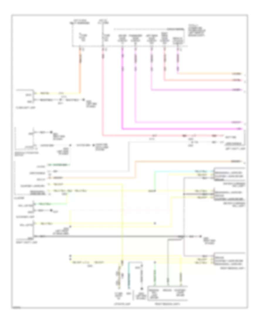 Электросхема освещения салона (1 из 2) для Dodge Journey SXT 2010