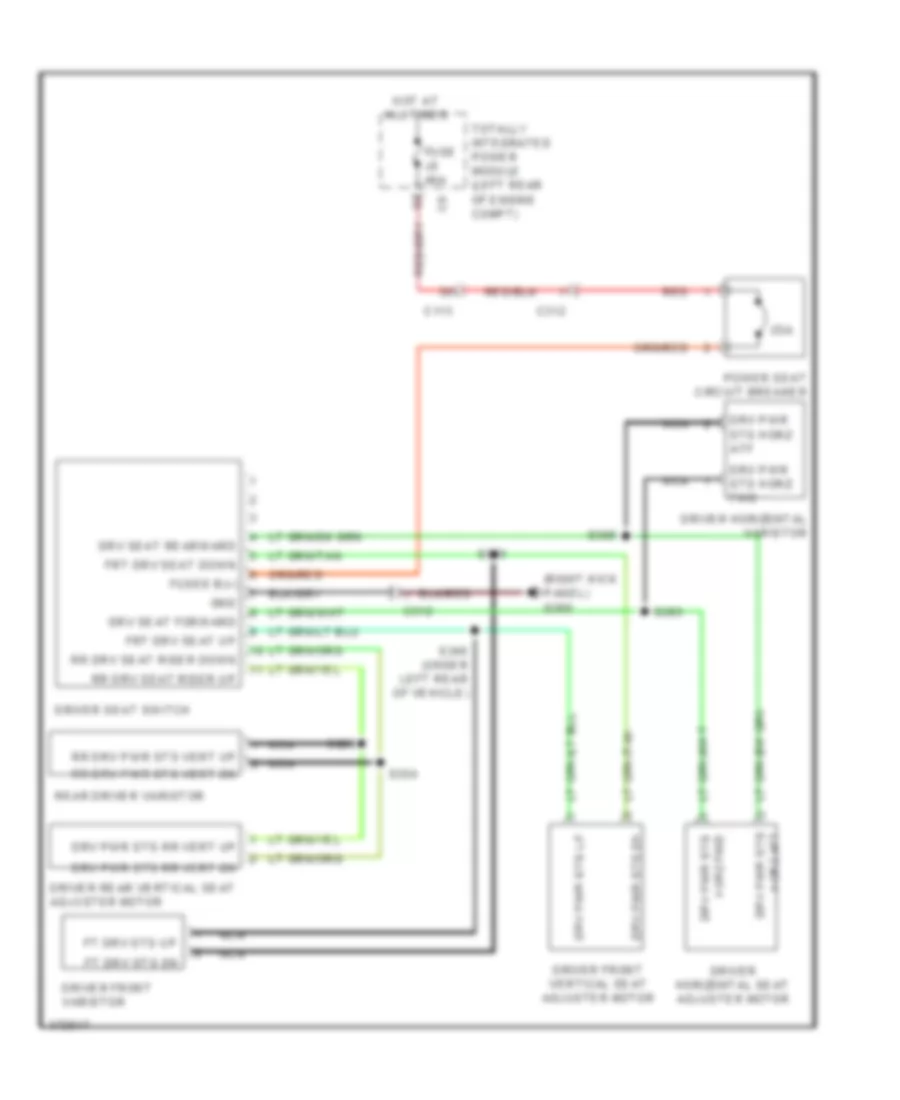 Электросхема привода сидений для Dodge Journey SXT 2010